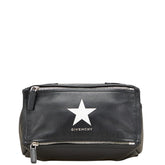 ジバンシー スター ポーチ クラッチバッグ セカンドバッグ ブラック ホワイト レザー レディース Givenchy 【中古】